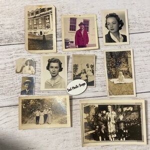 Lot of 10 Vintage Antique Family Photographs Collectible Ephemera (2)